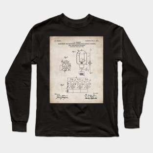 Electrician Patent - Maker Workshop Art - Antique Long Sleeve T-Shirt